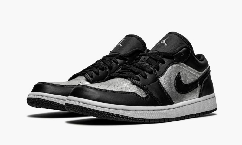 Nike Air Jordan 1 Low SE 'Silver Varvas' Naisten Kengät Mustat Metal Hopea Valkoinen | 910OANUEQ