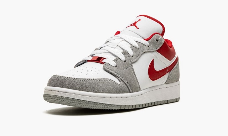 Nike Air Jordan 1 Low SE 'Smoke Grey Gym Red' Lasten Kengät Harmaat Punainen Valkoinen | 562DJYXRC