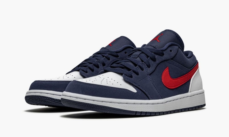 Nike Air Jordan 1 Low SE 'USA' Miesten Kengät Laivastonsininen Punainen Valkoinen | 685HSZIUP