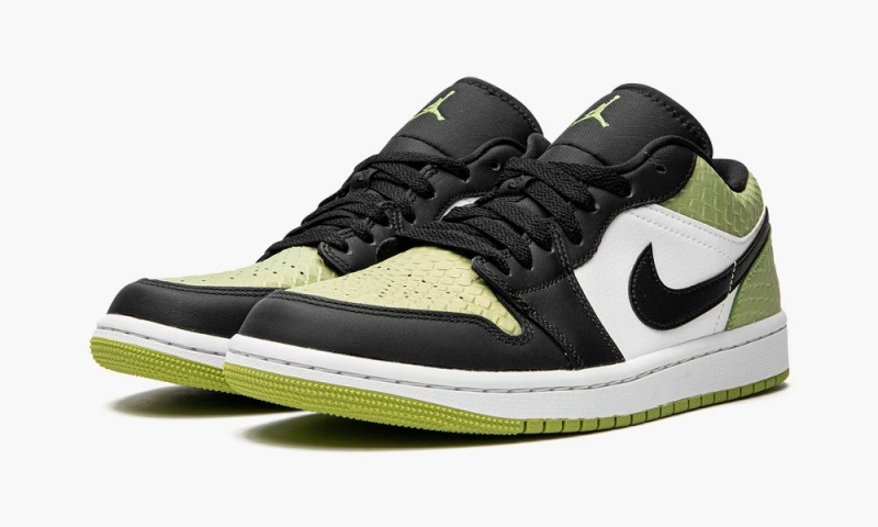 Nike Air Jordan 1 Low SE 'Vivid Green Snakeskin' Naisten Kengät Vihreä Mustat | 124XJWRHU