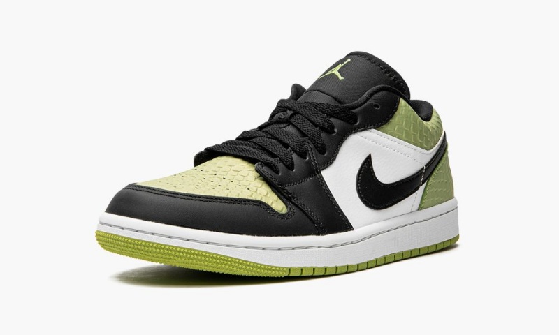 Nike Air Jordan 1 Low SE 'Vivid Green Snakeskin' Naisten Kengät Vihreä Mustat | 124XJWRHU