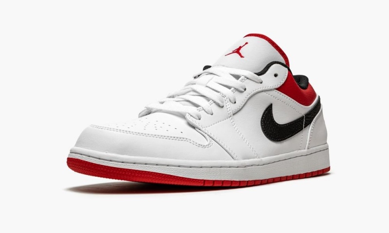 Nike Air Jordan 1 Low 'White / Gym Red' Miesten Kengät Valkoinen Punainen Mustat | 476LGYBCI