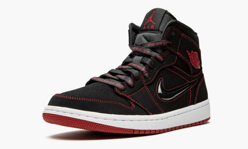 Nike Air Jordan 1 MID 'Fearless - Come Fly With Me' Miesten Kengät Mustat Punainen Valkoinen | 265ZKBWVI