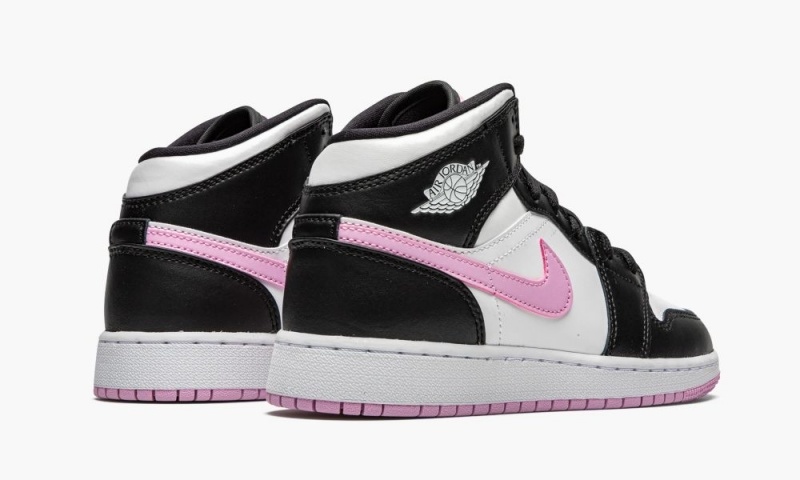 Nike Air Jordan 1 MID GS 'Arctic Pink' Lasten Kengät Valkoinen Pinkki Mustat | 978DOMQHN