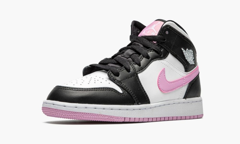 Nike Air Jordan 1 MID GS 'Arctic Pink' Lasten Kengät Valkoinen Pinkki Mustat | 978DOMQHN