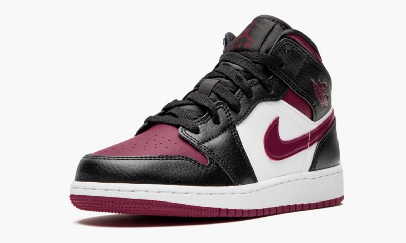 Nike Air Jordan 1 MID (GS) 'Bred Varvas' Lasten Kengät Mustat Punainen Valkoinen | 483JODQBX