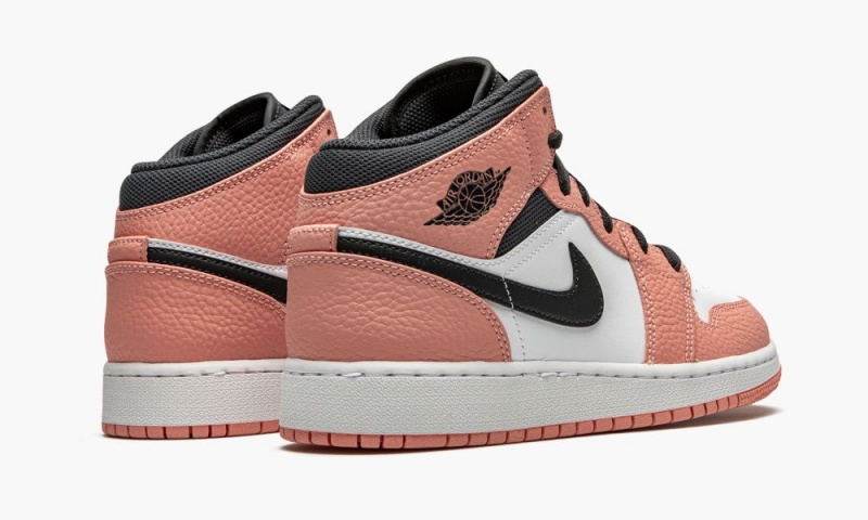 Nike Air Jordan 1 MID GS 'Pink Quartz' Lasten Kengät Pinkki Harmaat | 780JARUHZ
