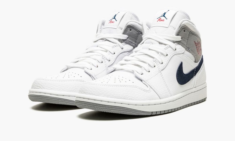 Nike Air Jordan 1 MID PI 'Paris' Miesten Kengät Valkoinen Laivastonsininen | 057CGTWOE