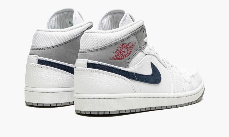 Nike Air Jordan 1 MID PI 'Paris' Miesten Kengät Valkoinen Laivastonsininen | 057CGTWOE