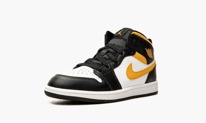 Nike Air Jordan 1 MID PS 'Pollen' Lasten Kengät Valkoinen Mustat | 317GLMOVQ