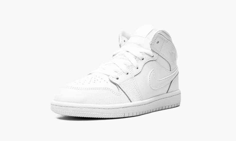 Nike Air Jordan 1 MID PS 'Triple White' Lasten Kengät Valkoinen | 895YKMABJ