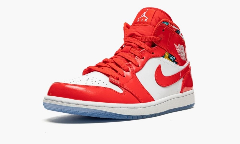 Nike Air Jordan 1 MID SE 'Barcelona Villa' Miesten Kengät Punainen Valkoinen | 385AXGOYU