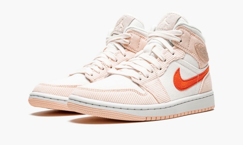 Nike Air Jordan 1 MID SE 'Corduroy' Naisten Kengät Oranssi Oranssi | 851MFDJYB