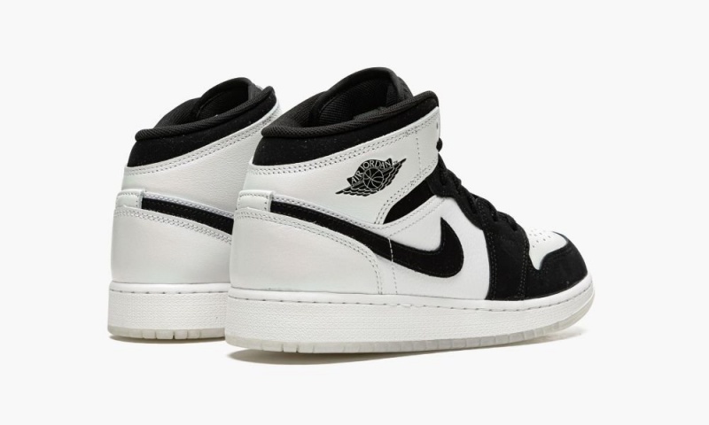 Nike Air Jordan 1 MID SE (GS) 'Diamond Shorts' Lasten Kengät Valkoinen Mustat | 769FJATSM