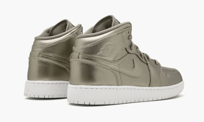 Nike Air Jordan 1 MID SE (GS) Lasten Kengät Harmaat Valkoinen Punainen | 623KVANWE