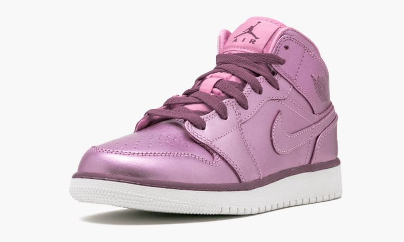 Nike Air Jordan 1 MID SE GS 'Pink Rise' Lasten Kengät Pinkki Valkoinen Punainen | 536DWQUHJ