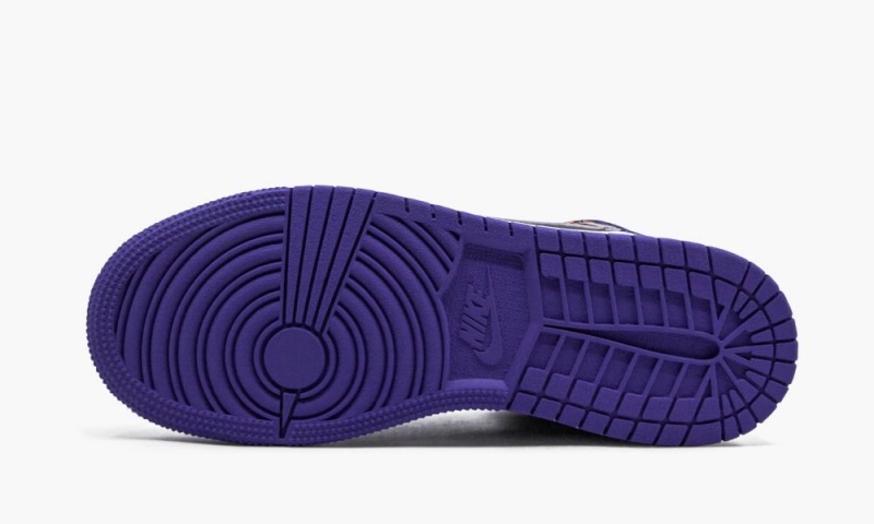 Nike Air Jordan 1 MID SE (GS) 'Tiger Print' Lasten Kengät Mustat Valkoinen Violetit | 390FNKLOX
