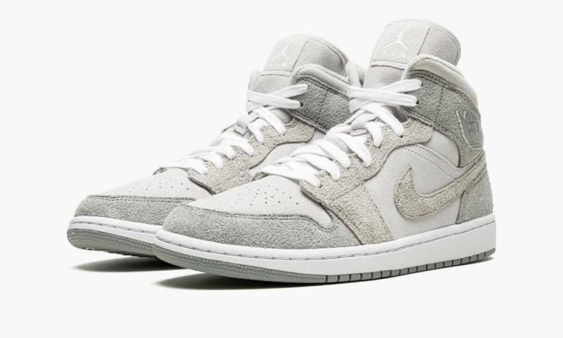 Nike Air Jordan 1 MID SE 'Grey Fleece' Naisten Kengät Harmaat | 381PNZCAX