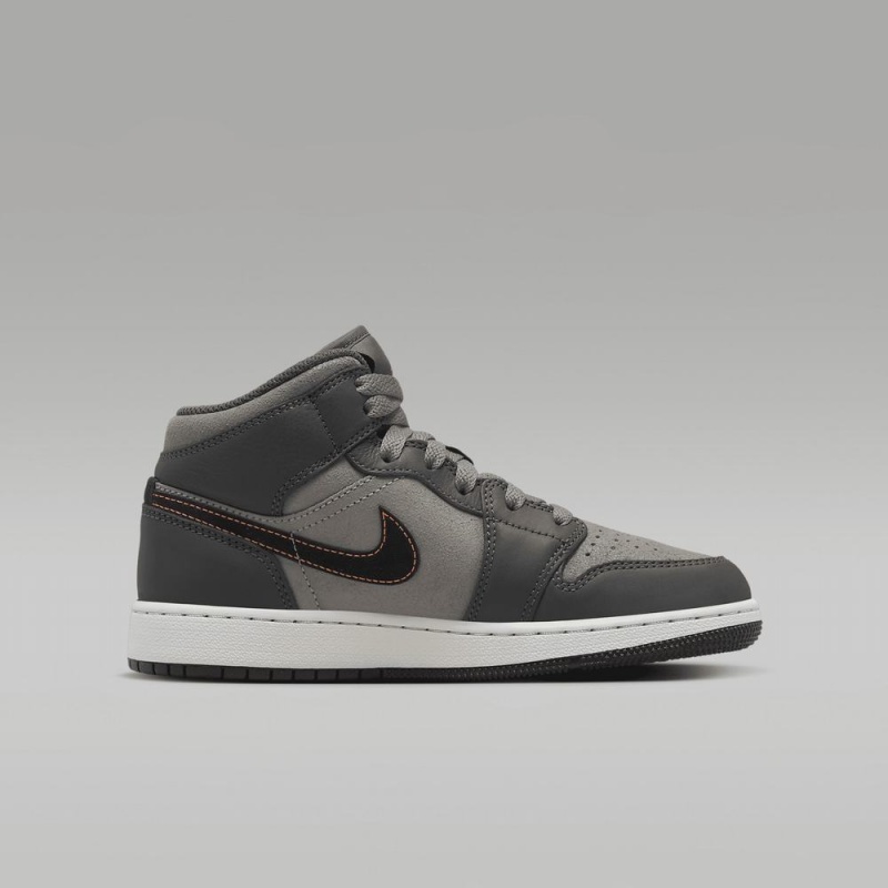 Nike Air Jordan 1 MID SE Lasten Kengät Harmaat | 467GFCDBE