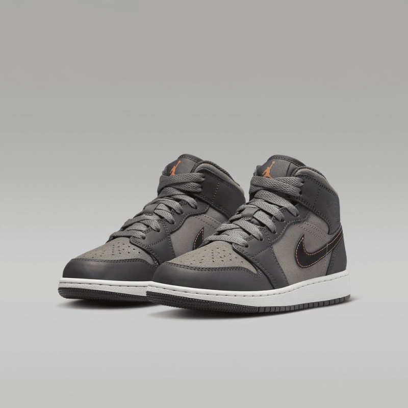 Nike Air Jordan 1 MID SE Lasten Kengät Harmaat | 467GFCDBE