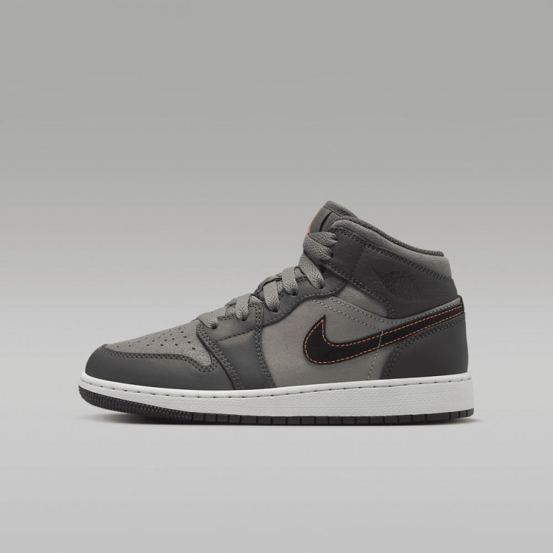 Nike Air Jordan 1 MID SE Lasten Kengät Harmaat | 467GFCDBE