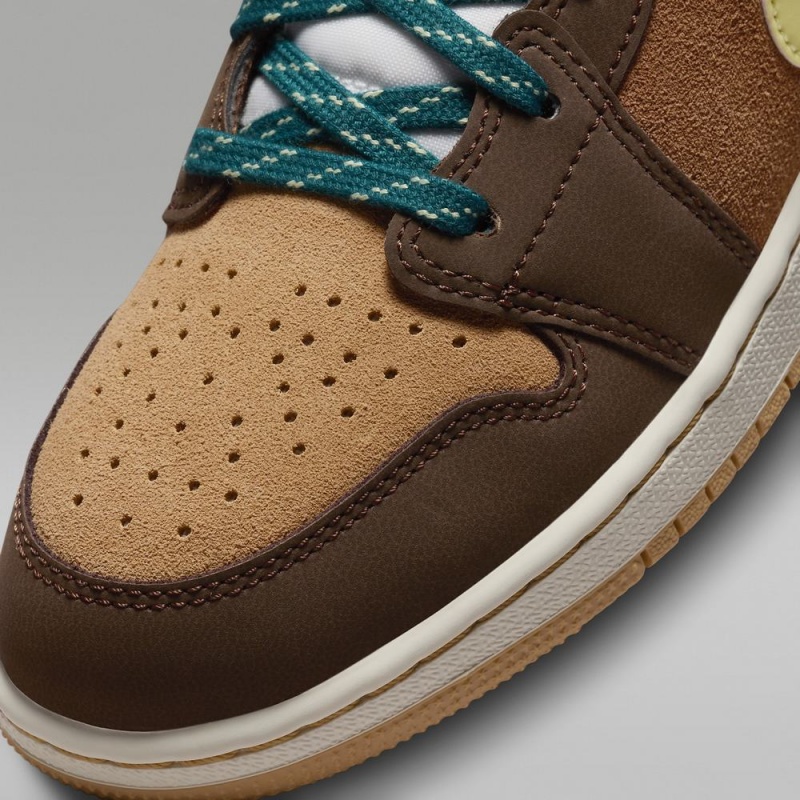 Nike Air Jordan 1 MID SE Lasten Kengät Ruskea | 876UXLTKE