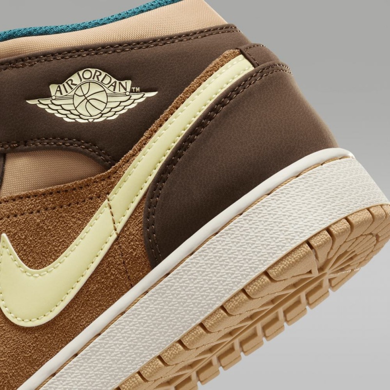 Nike Air Jordan 1 MID SE Lasten Kengät Ruskea | 876UXLTKE
