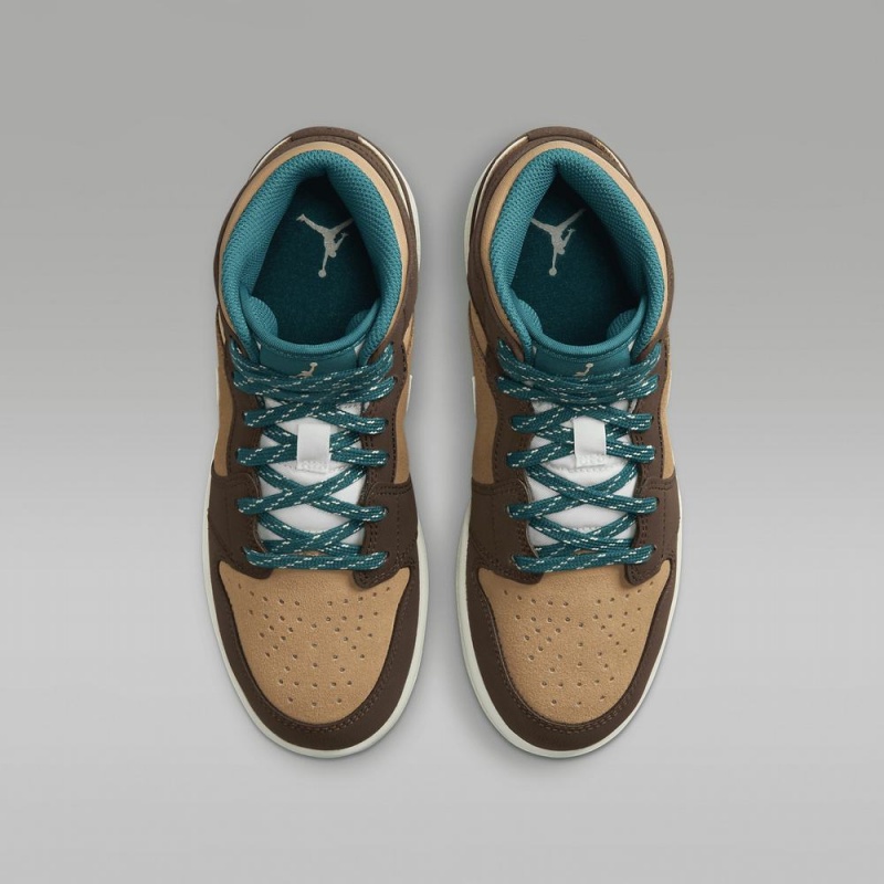 Nike Air Jordan 1 MID SE Lasten Kengät Ruskea | 876UXLTKE