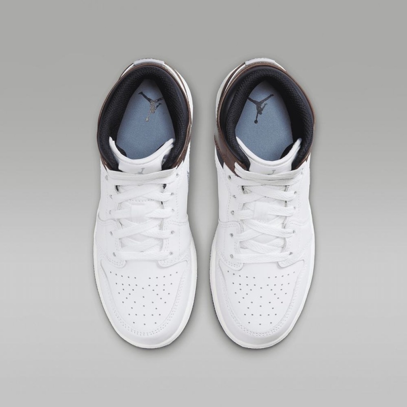 Nike Air Jordan 1 MID SE Lasten Kengät Valkoinen Suklaa | 906MLHGJV