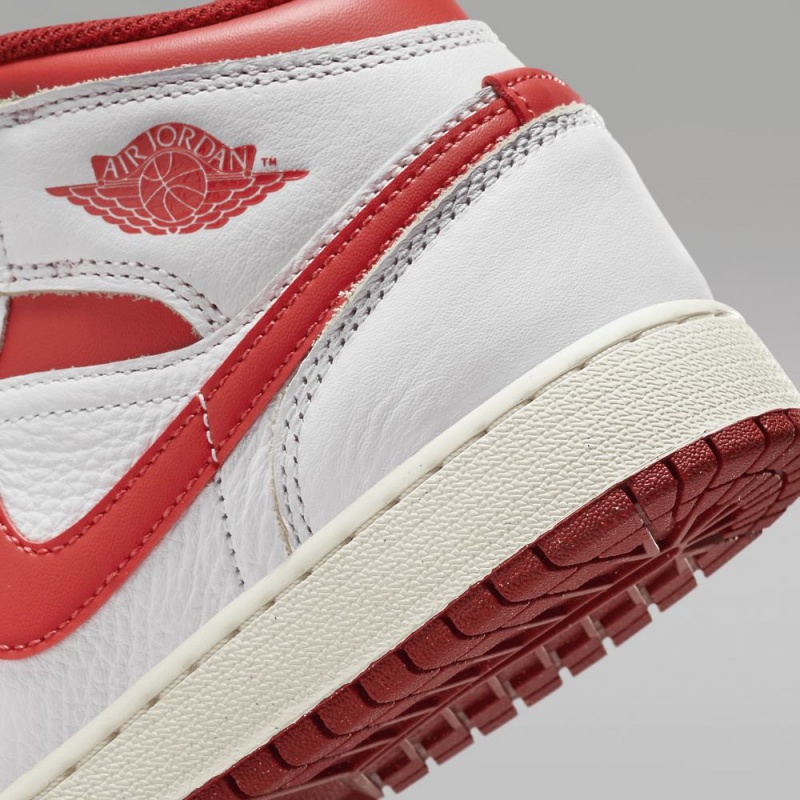 Nike Air Jordan 1 MID SE Lasten Kengät Valkoinen Punainen | 135VFLJYM