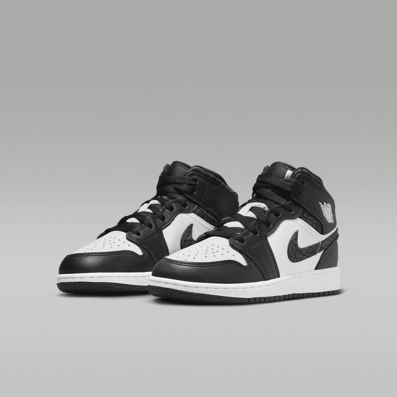 Nike Air Jordan 1 MID SE Lasten Kengät Valkoinen Mustat | 983WAQNBT