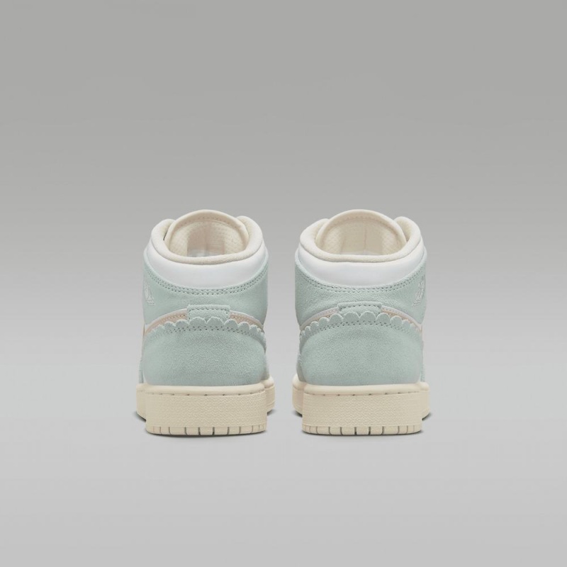 Nike Air Jordan 1 MID SE Lasten Kengät Valkoinen Vaaleansininen | 867GQBDWU
