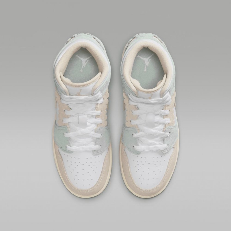 Nike Air Jordan 1 MID SE Lasten Kengät Valkoinen Vaaleansininen | 867GQBDWU