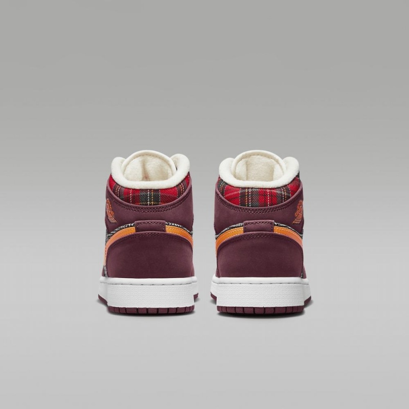 Nike Air Jordan 1 MID SE Lasten Kengät Viininpunainen | 937COKIRS