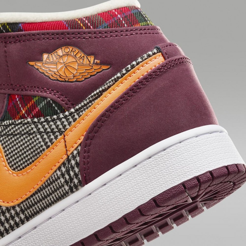 Nike Air Jordan 1 MID SE Lasten Kengät Viininpunainen | 937COKIRS