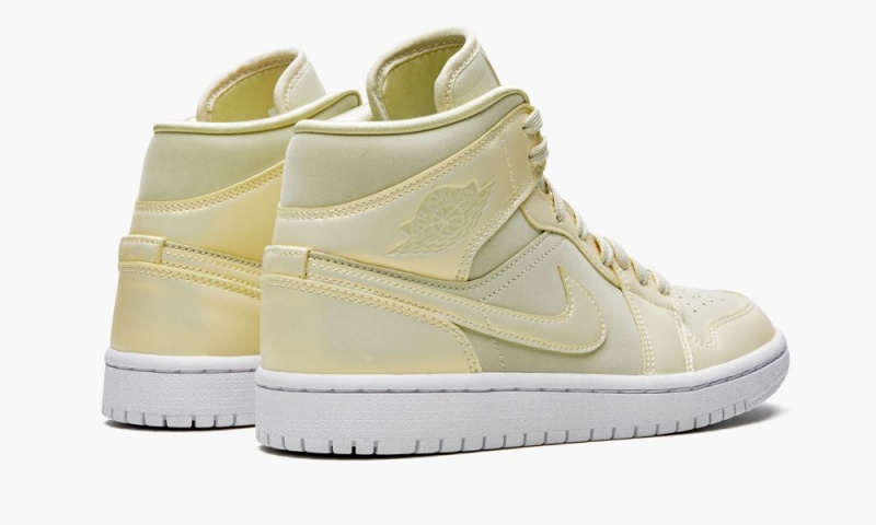Nike Air Jordan 1 MID SE 'Lemon Yellow' Naisten Kengät Khaki Valkoinen Keltainen | 107KFHXCR