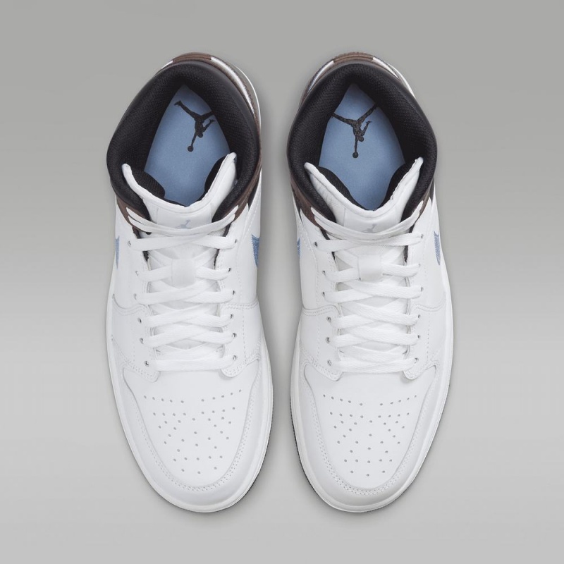Nike Air Jordan 1 MID SE Miesten Kengät Valkoinen Mustat Sininen Harmaat | 690QAGVIW