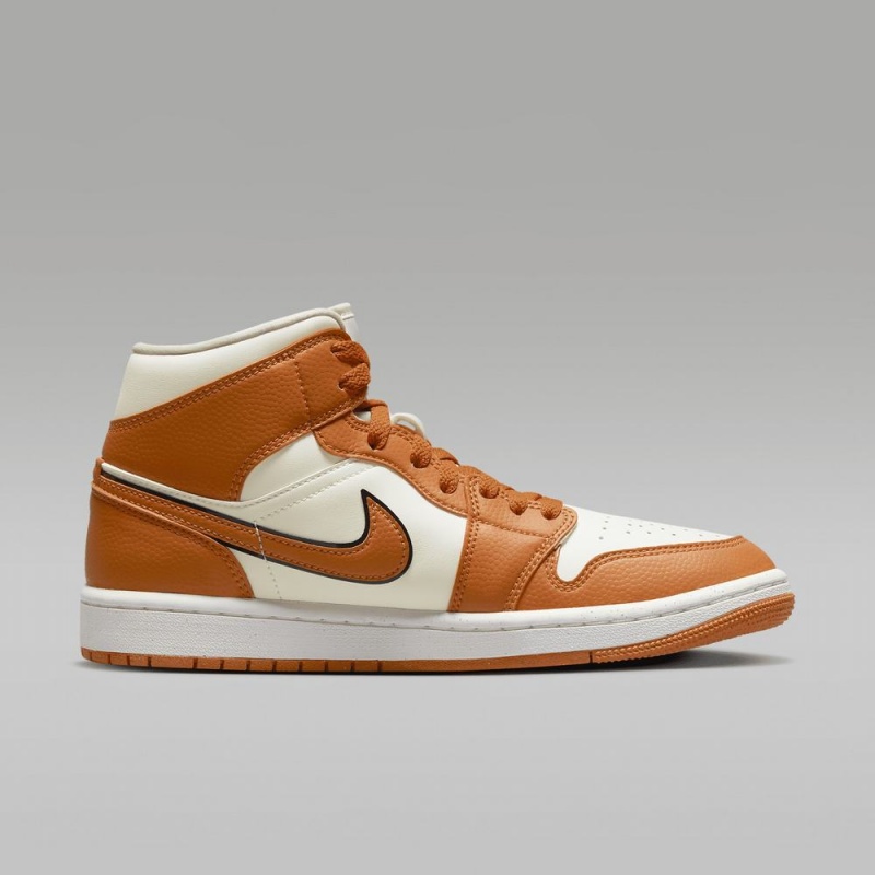 Nike Air Jordan 1 MID SE Naisten Kengät Ruskea Valkoinen | 845JMYNSP