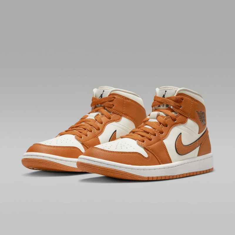 Nike Air Jordan 1 MID SE Naisten Kengät Ruskea Valkoinen | 845JMYNSP