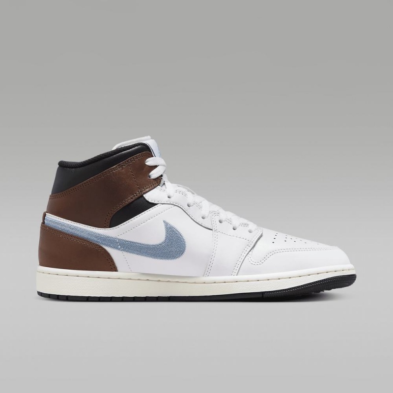 Nike Air Jordan 1 MID SE Naisten Kengät Valkoinen Mustat Sininen Harmaat | 478OIMUJF