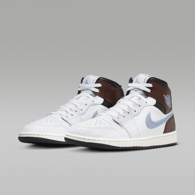 Nike Air Jordan 1 MID SE Naisten Kengät Valkoinen Mustat Sininen Harmaat | 478OIMUJF