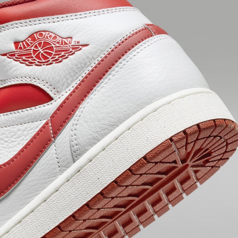 Nike Air Jordan 1 MID SE Naisten Kengät Valkoinen Punainen | 097SLEAUN