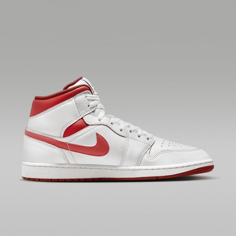 Nike Air Jordan 1 MID SE Naisten Kengät Valkoinen Punainen | 097SLEAUN