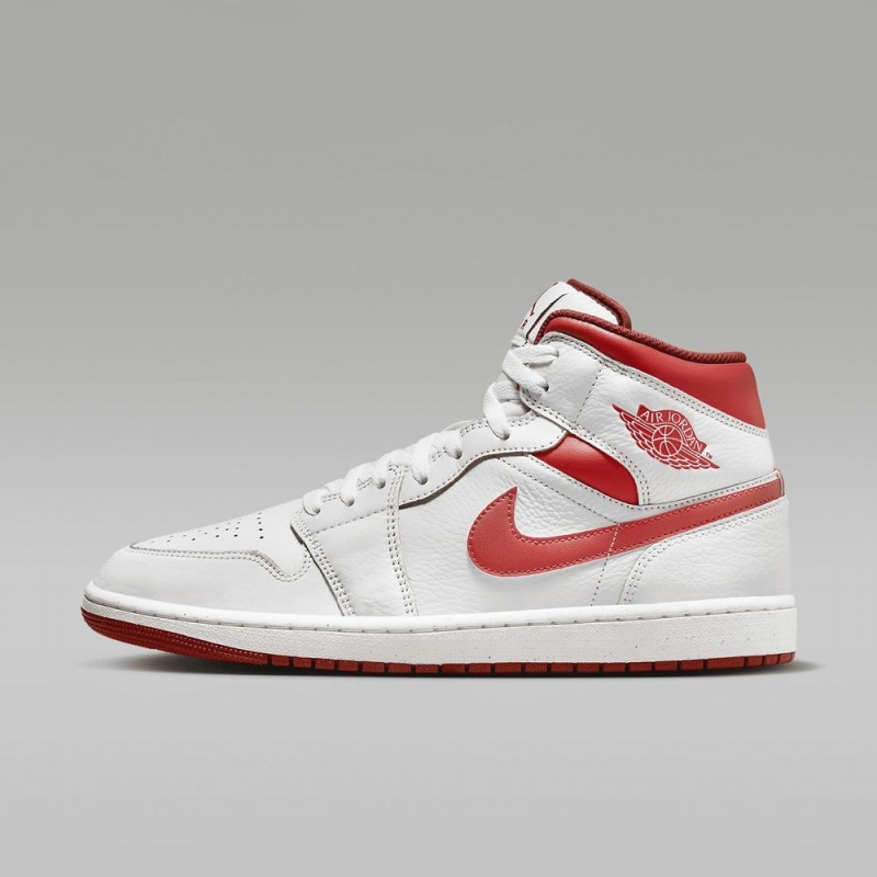 Nike Air Jordan 1 MID SE Naisten Kengät Valkoinen Punainen | 097SLEAUN