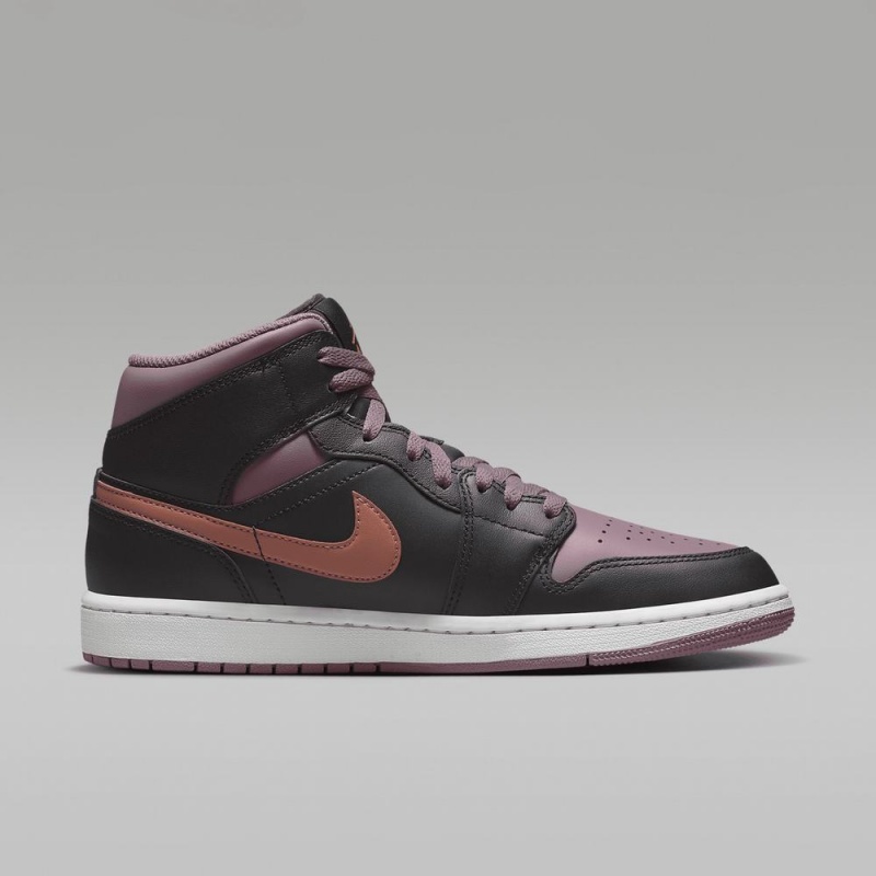 Nike Air Jordan 1 MID SE Naisten Kengät Violetit Mustat | 704CUVNAG