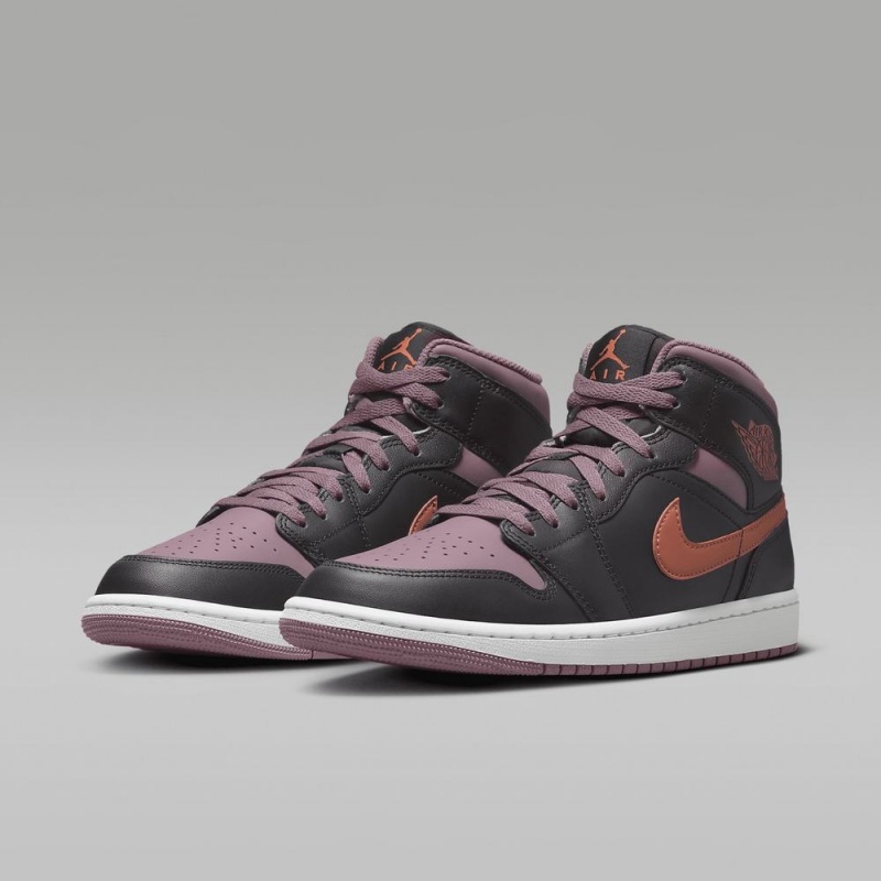 Nike Air Jordan 1 MID SE Naisten Kengät Violetit Mustat | 704CUVNAG