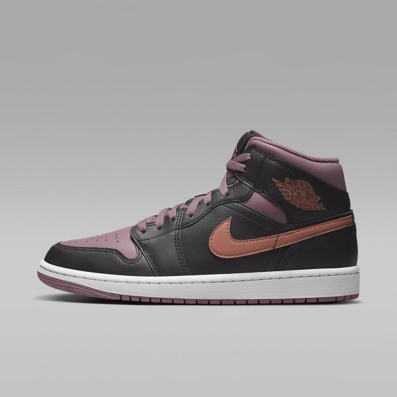 Nike Air Jordan 1 MID SE Naisten Kengät Violetit Mustat | 704CUVNAG