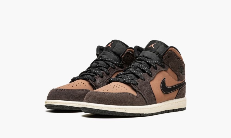 Nike Air Jordan 1 MID SE (PS) 'Dark Chocolate' Lasten Kengät Tummansuklaa Ruskea | 789PZCSLW