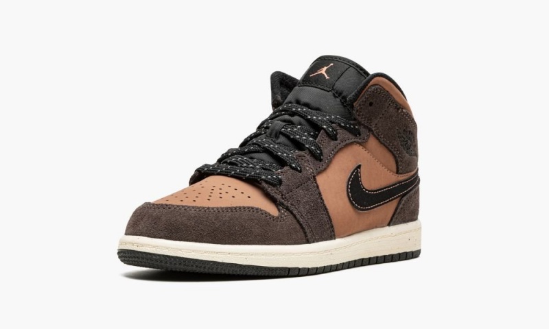 Nike Air Jordan 1 MID SE (PS) 'Dark Chocolate' Lasten Kengät Tummansuklaa Ruskea | 789PZCSLW