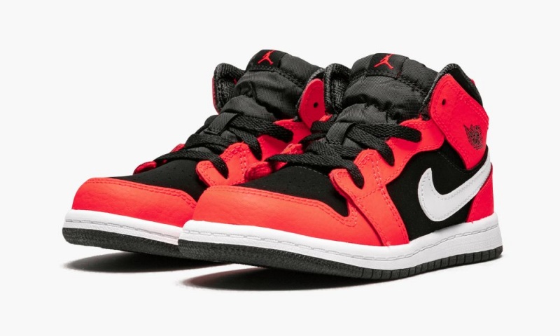 Nike Air Jordan 1 MID (TD) 'Infrared 23' Lasten Kengät Mustat Valkoinen Punainen | 369QREZVB